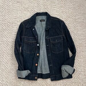 Schaeffer's Garment Hotel Dark Wash Indigo Denim Trucker Jacket Womens Medium